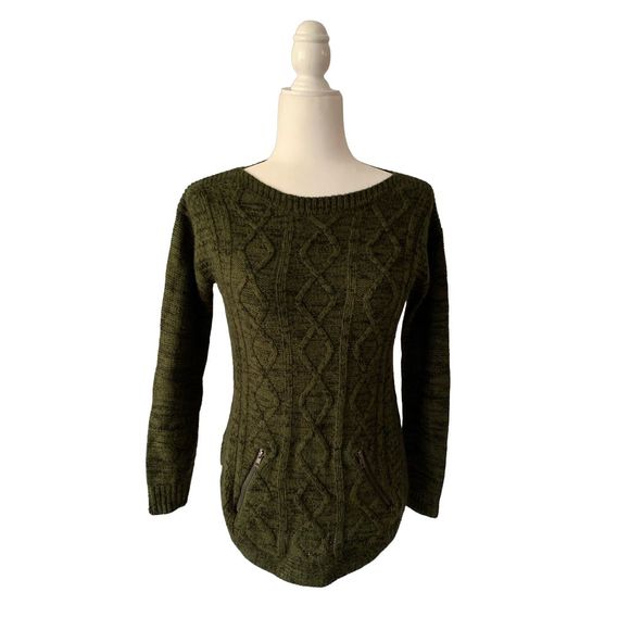 It's Our Time Lace Up Knit Sweater Womens Size XS - Picture 7 of 7